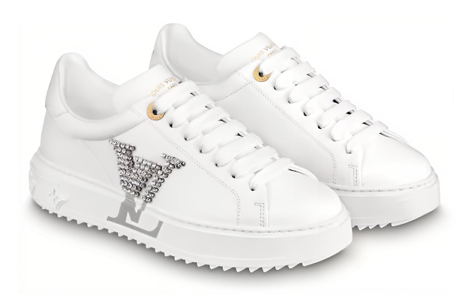 (W) LV Time Out Sneakers 'White with Large Crystal Side Logo' 圖 3