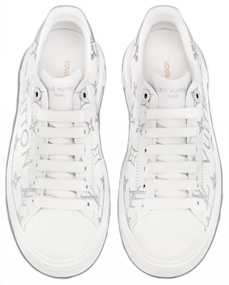 (W) Louis Vuitton Time Out Sepatu 'Putih dengan Monogram dan Logo Perak' 1AAVVA Shop (W) Louis Vuitton Time Out Sepatu 'Putih dengan Monogram dan Logo Perak' 1AAVVA