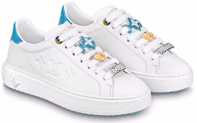 (W) Louis Vuitton Time Out Sneakers 'Putih dengan Biru' 1AADNS Shop (W) Louis Vuitton Time Out Sneakers 'Putih dengan Biru' 1AADNS