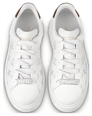(W) Louis Vuitton Time Out Sneakers 'Putih dengan Monogram Perak' 1AAJTY Shop (W) Louis Vuitton Time Out Sneakers 'Putih dengan Monogram Perak' 1AAJTY