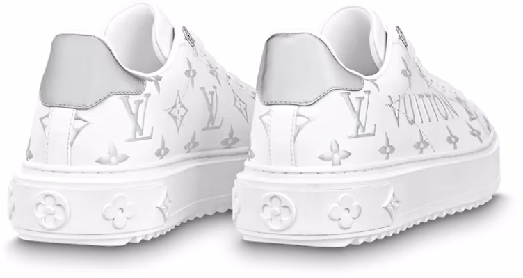 (W) Louis Vuitton Time Out Sneakers 'Putih dengan Monogram Perak' 1AAVV6 Shop (W) Louis Vuitton Time Out Sneakers 'Putih dengan Monogram Perak' 1AAVV6