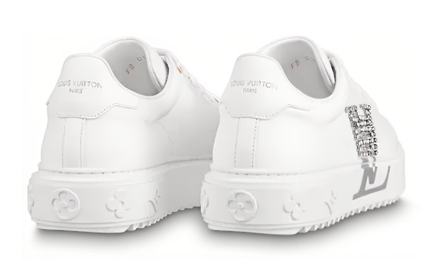 (W) LV Time Out Sneakers 'White with Large Crystal Side Logo' 圖 4