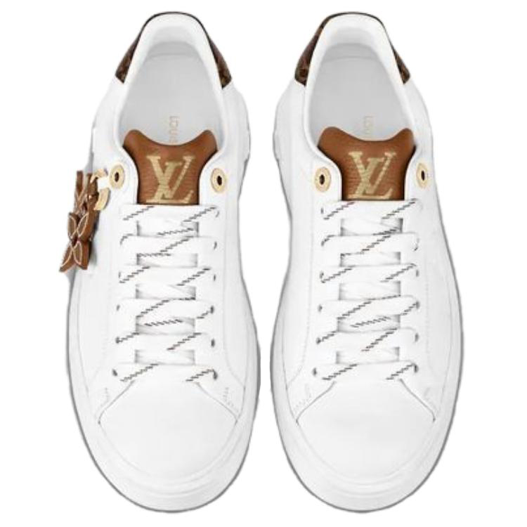 Shop (W) Louis Vuitton Time Out Sneaker ''Weiß mit Braun'' 1AADMW