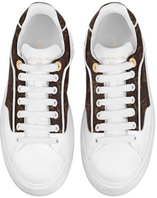 (W) Louis Vuitton Time Out Sneakers 'Putih dengan Monogram Coklat' 1AAP2X Shop (W) Louis Vuitton Time Out Sneakers 'Putih dengan Monogram Coklat' 1AAP2X
