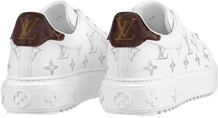(W) Louis Vuitton Time Out Sneakers 'Putih dengan Monogram Perak' 1A9HB7 Purchase (W) Louis Vuitton Time Out Sneakers 'Putih dengan Monogram Perak' 1A9HB7