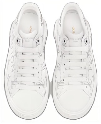 (W) Louis Vuitton Time Out Sneakers 'Putih dengan Monogram Perak' 1AAVV6 Purchase (W) Louis Vuitton Time Out Sneakers 'Putih dengan Monogram Perak' 1AAVV6