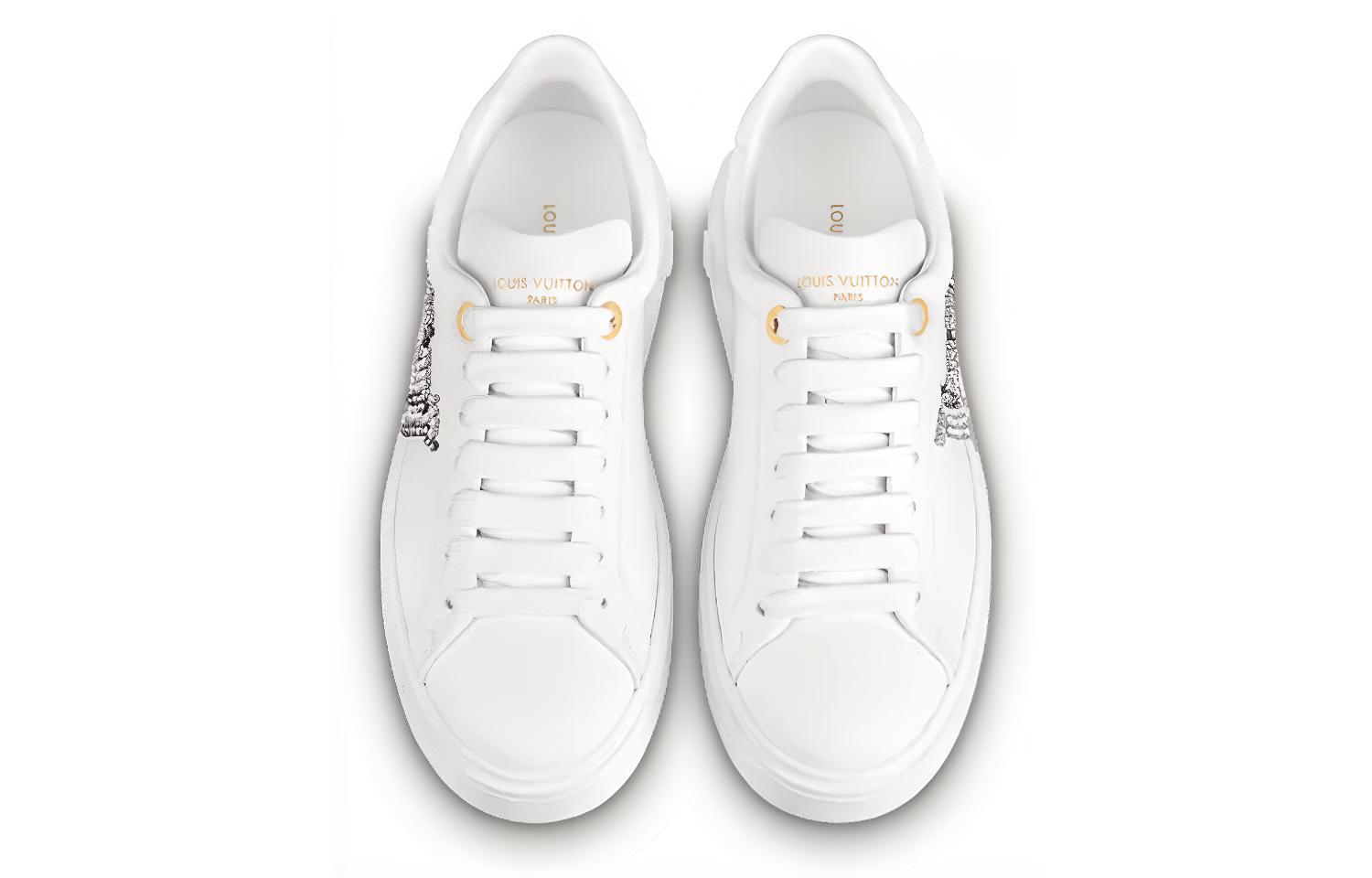 (W) LV Time Out Sneakers 'White with Large Crystal Side Logo' 圖 5