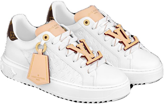 (W) Louis Vuitton Time Out Sepatu Putih Monogram dengan Beige 1ABHRQ Lookbook (W) Louis Vuitton Time Out Sepatu Putih Monogram dengan Beige 1ABHRQ