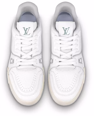 (W) Louis Vuitton LV Trainer Sneakers 'Putih dengan Telus' 1A9UP6 Lookbook (W) Louis Vuitton LV Trainer Sneakers 'Putih dengan Telus' 1A9UP6