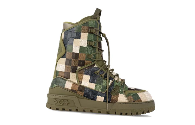 (W) LV Trainer Boot 'Green Leather Low-Top' 圖 2