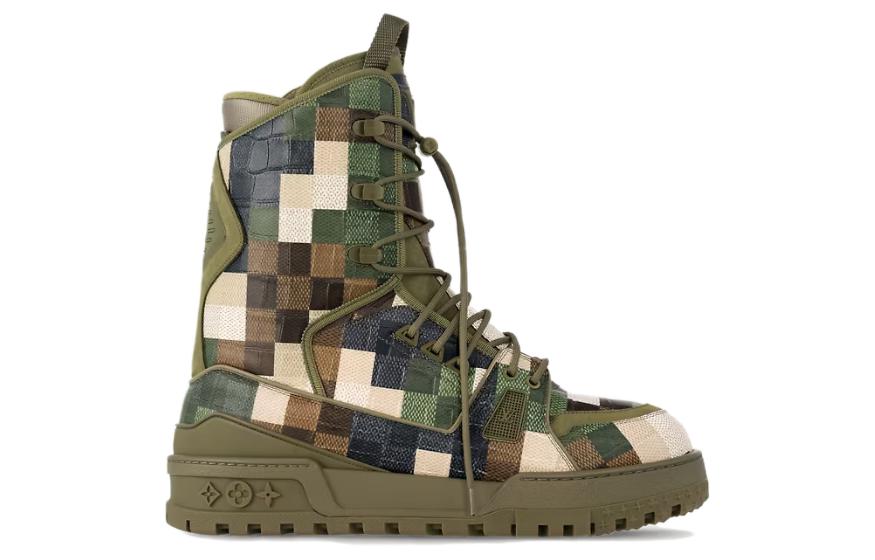 (W) LV Trainer Boot 'Green Leather Low-Top' 圖 3