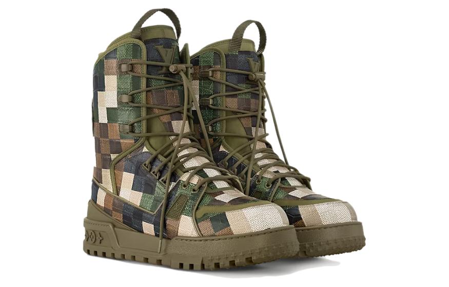 (W) LV Trainer Boot 'Green Leather Low-Top' 圖 4