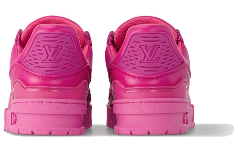 Shop (W) Louis Vuitton Trainer Low 'Peach Pink' - Kasut Louis Vuitton Trainer Rendah 'Merah Jambu Persik' 1ACFXF