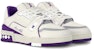 (W) Louis Vuitton Trainer Rendah 'Ungu Putih' 1ACI13