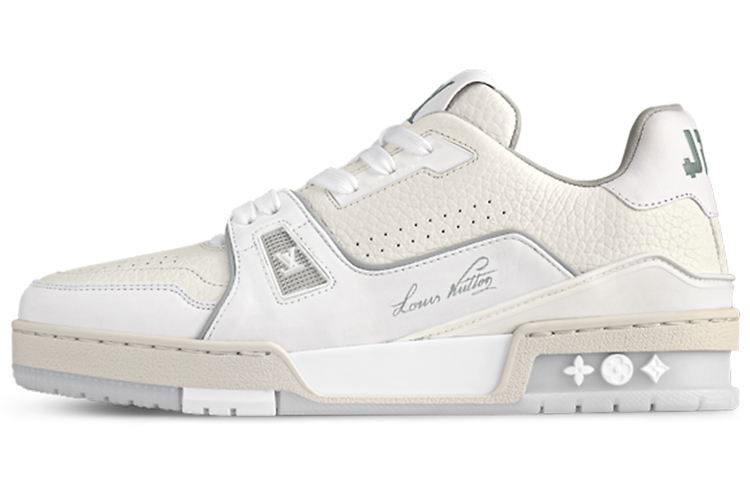 (Women) Louis Vuitton Trainer Low 'White Leather' 1ACP1P