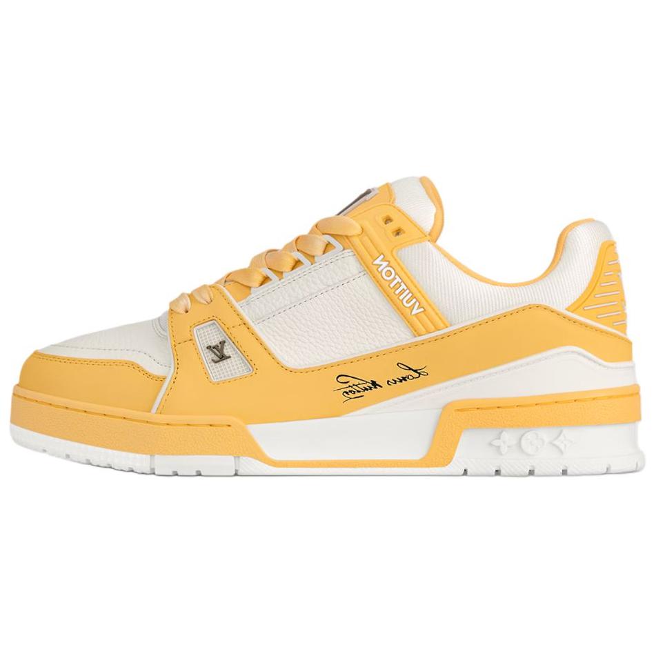 (Women) Louis Vuitton Trainer Low 'Yellow White' 1ACX5P