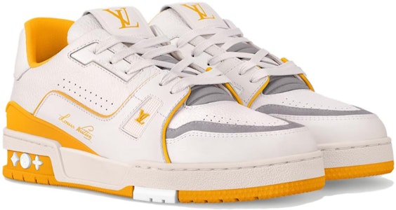 (W) Louis Vuitton Sepatu Trainer Rendah 'Kuning Putih' 1ACI1J Order (W) Louis Vuitton Sepatu Trainer Rendah 'Kuning Putih' 1ACI1J