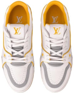 (W) Louis Vuitton Sepatu Trainer Rendah 'Kuning Putih' 1ACI1J Lookbook (W) Louis Vuitton Sepatu Trainer Rendah 'Kuning Putih' 1ACI1J