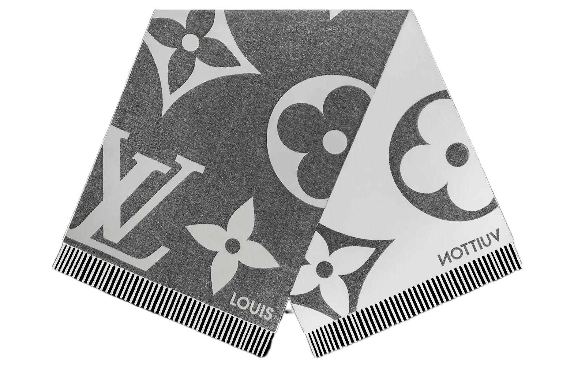 (Women) LOUIS VUITTON Ultimate Shine Silk Wool Logo Print Scarf for Women M78120