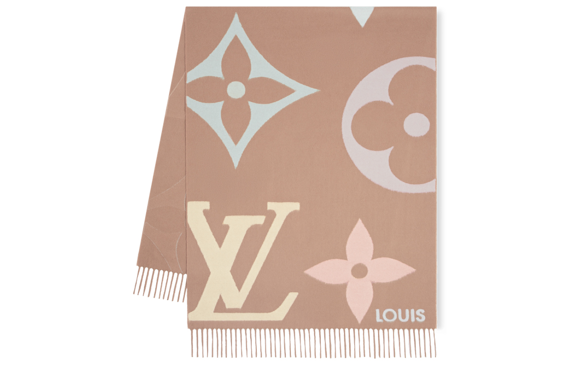 (Women) Louis Vuitton Ultimate Tassel Fringe Knit Scarf Brown . M78933 圖 2