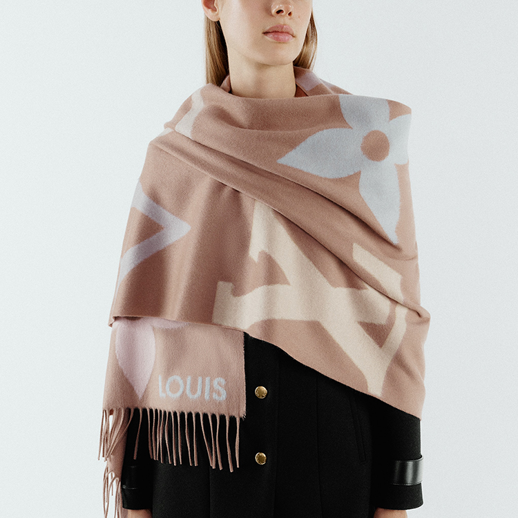 (Women) Louis Vuitton Ultimate Tassel Fringe Knit Scarf Brown . M78933 圖 3