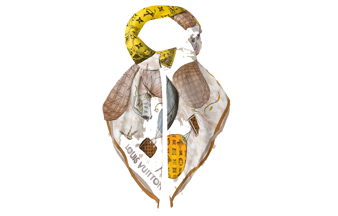 (Women) LOUIS VUITTON Up And Away  Silk Scarf with Decorative Pattern. M78366 圖 3