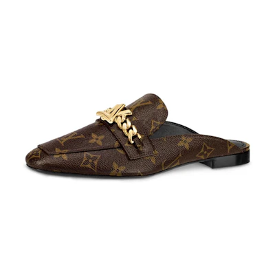 (W) LV Upper Case Monogram Mules 'Brown'