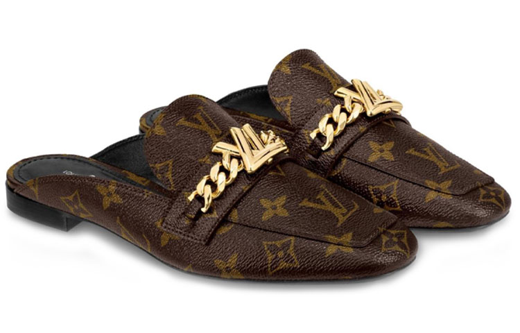 (W) LV Upper Case Monogram Mules 'Brown' 圖 3