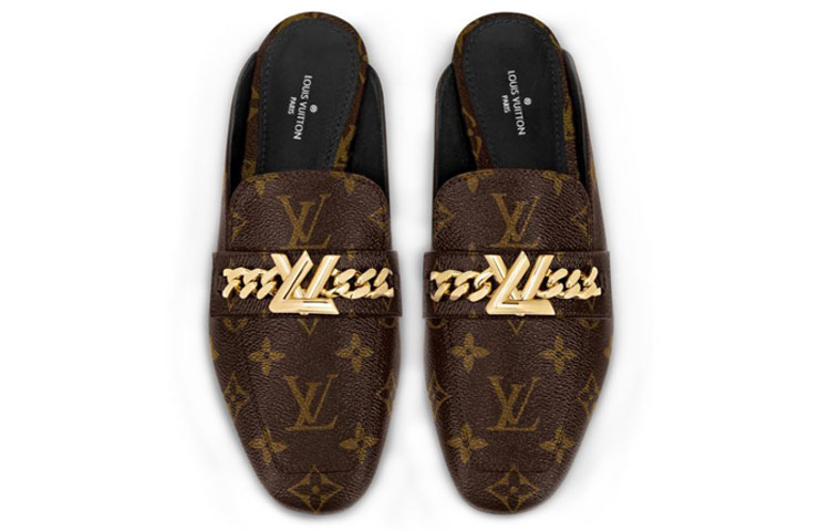 (W) LV Upper Case Monogram Mules 'Brown' 圖 5