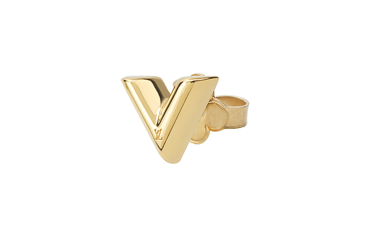 (Women) LOUIS VUITTON V-Shape Gold Metal Fashion Earrings M68153 圖 3