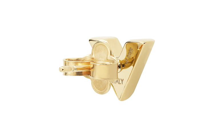 (Women) LOUIS VUITTON V-Shape Gold Metal Fashion Earrings M68153 圖 4