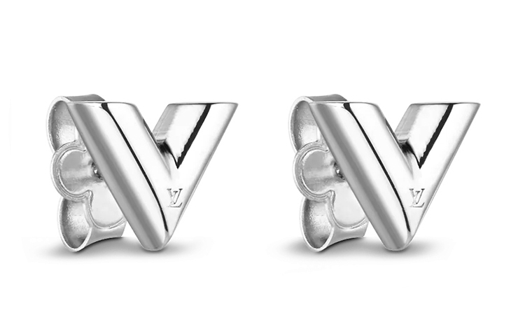(Women) LOUIS VUITTON V Series Metal Stud Earrings M63208 圖 2