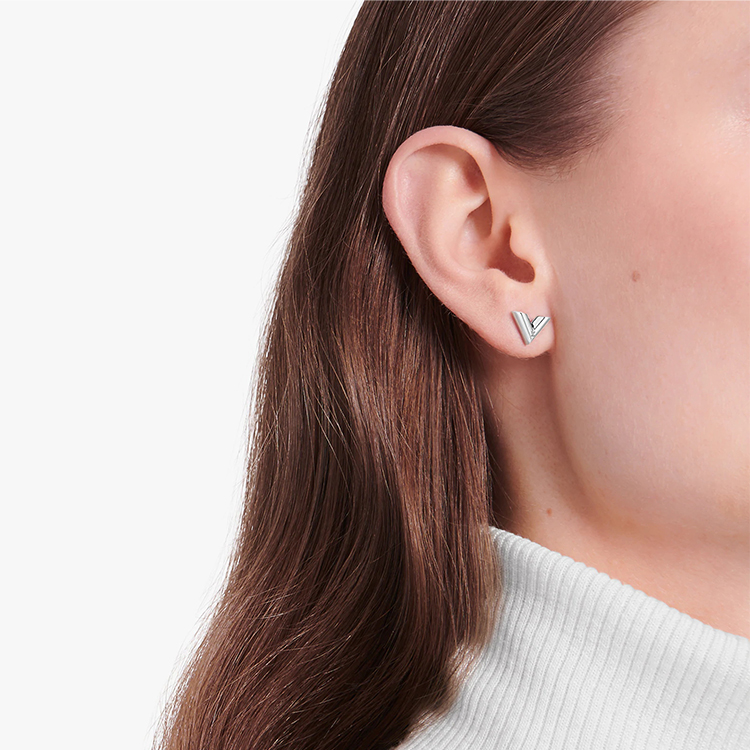 (Women) LOUIS VUITTON V Series Metal Stud Earrings M63208 圖 3
