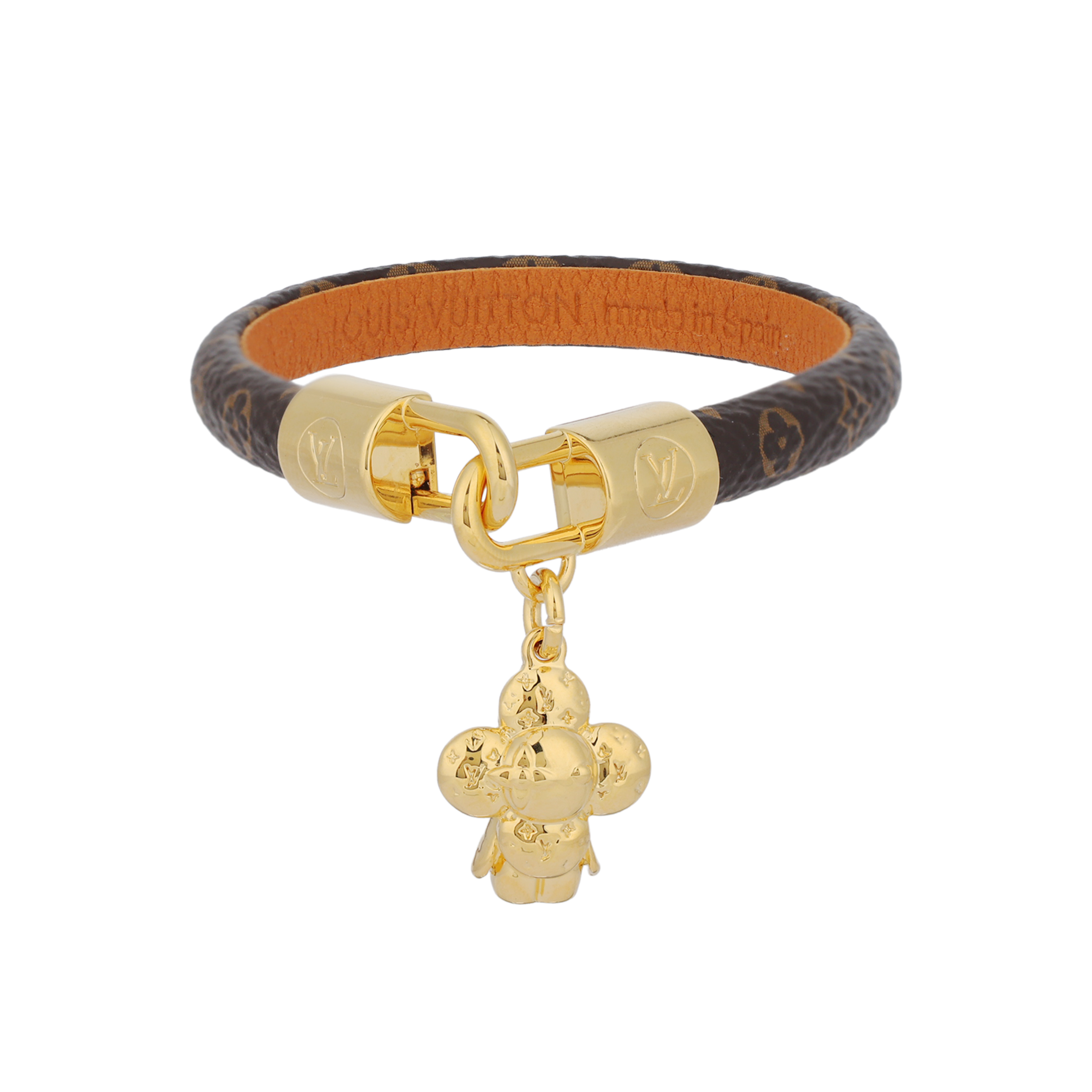 (Women) Louis Vuitton Vivienne Calfskin Gold Bracelet M6773
