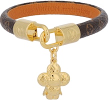 (Women) Louis Vuitton Vivienne Calfskin Gold Bracelet M6773 (Women) Louis Vuitton Vivienne Calfskin Gold Bracelet M6773