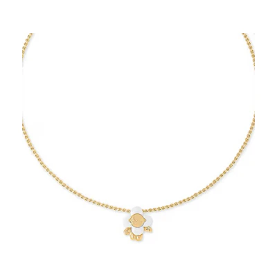 (Women) Louis Vuitton Vivienne Holidays Logo Engraved Gold Necklace for Women. m02120
