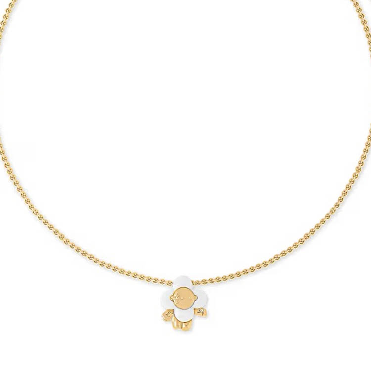 Order (W) 路易威登 Vivienne 假日款雕刻金項鍊 女款 m02120