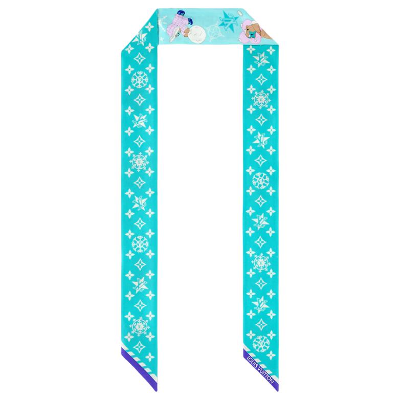 Lookbook (W) 路易威登 Vivienne 节日蓝色印花丝巾. M92629