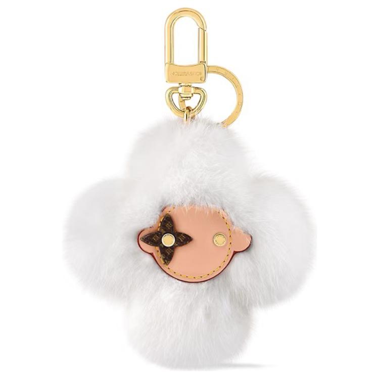 Order (Women) LOUIS VUITTON Vivienne Holidays White Mink Fur Keychain for Women. M02300