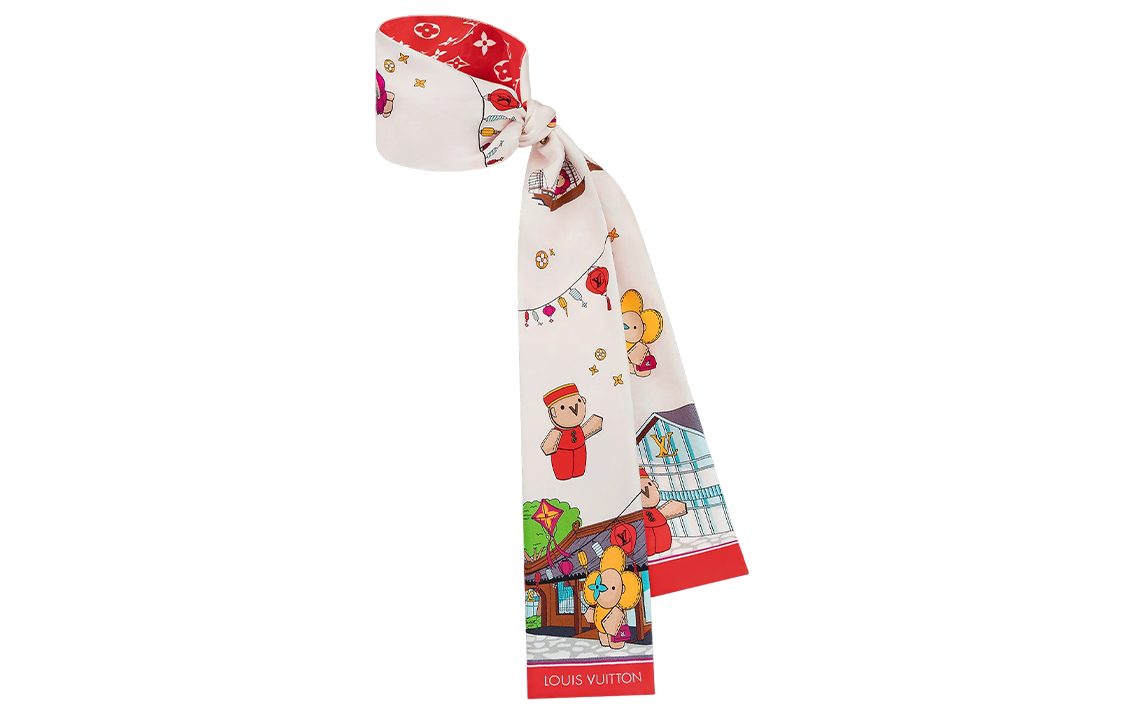 (Women) Louis Vuitton Vivienne Luxury Silk Scarf for Women M78295 圖 3