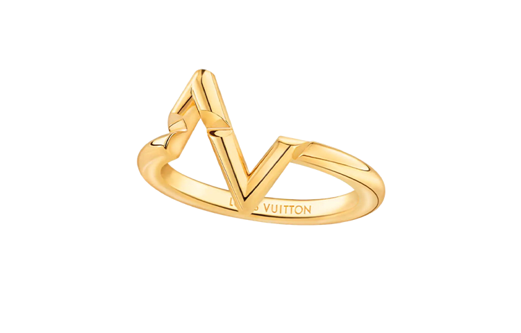 Order (W) Cincin Emas LOUIS VUITTON Volt Series 18K untuk Wanita - Cincin Fashion Elegan Q9Q32A