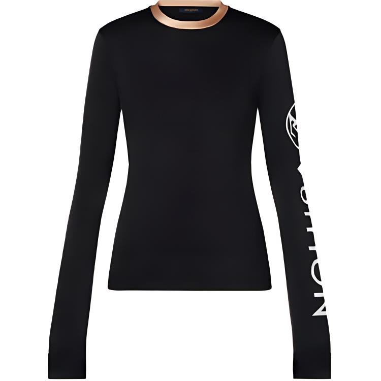 (Women) LOUIS VUITTON Vuittamins Capsule Logo Slim Fit T-Shirt Women Black. 1A92KY