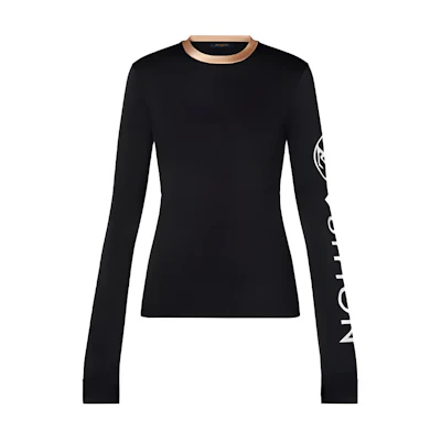(Women) LOUIS VUITTON Vuittamins Capsule Logo Slim Fit T-Shirt Women Black. 1A92KY