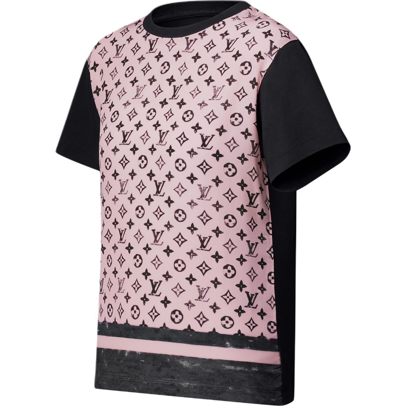 (Women) Louis Vuitton Washed Letter Print Cotton Oversized T-Shirt Desert Pink 1AIB00 圖 4
