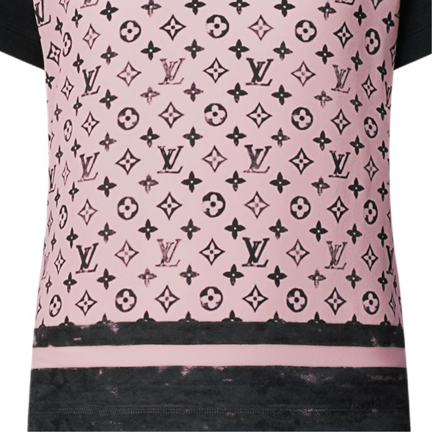 (Women) Louis Vuitton Washed Letter Print Cotton Oversized T-Shirt Desert Pink 1AIB00 圖 9