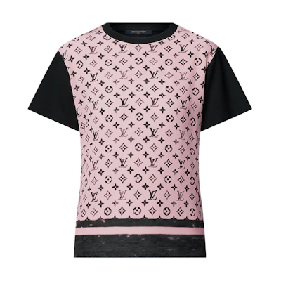 (Women) LOUIS VUITTON Washed Monogram Cotton Oversized T-Shirt Desert Rose Womens 1AIAZX
