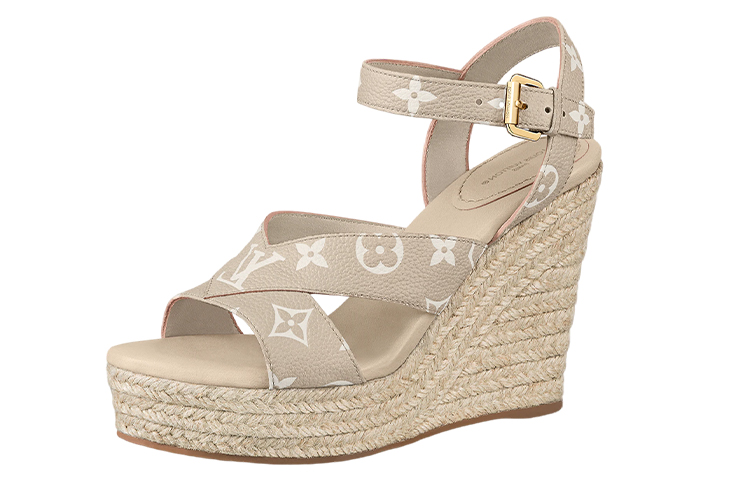 (Women) Louis Vuitton Wedge Sandal 'Beige' 1AA1G3
