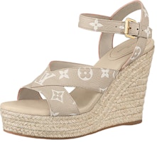 (Women) Louis Vuitton Wedge Sandal 'Beige' 1AA1G3 (Women) Louis Vuitton Wedge Sandal 'Beige' 1AA1G3
