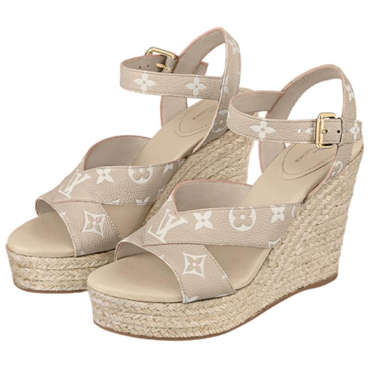 (W) LV Wedge Sandal 'Beige' 圖 3