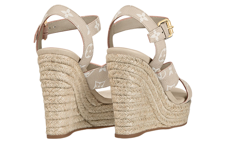(W) LV Wedge Sandal 'Beige' 圖 5